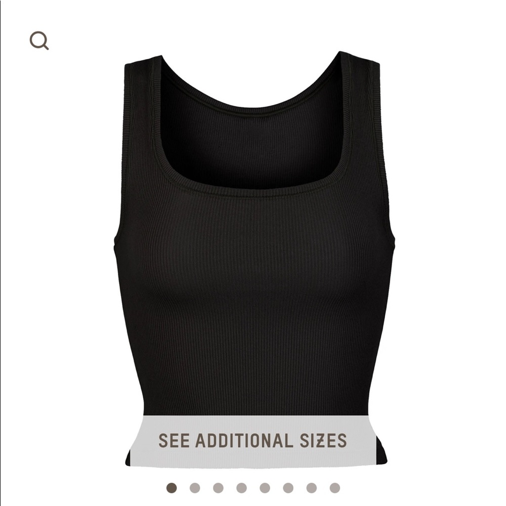 NWT SKIMS COTTON RIB TANK in color Soot XL